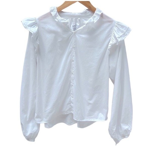 Acacia Cotton Long Sleeve Button Down Top - Picture 1 of 3
